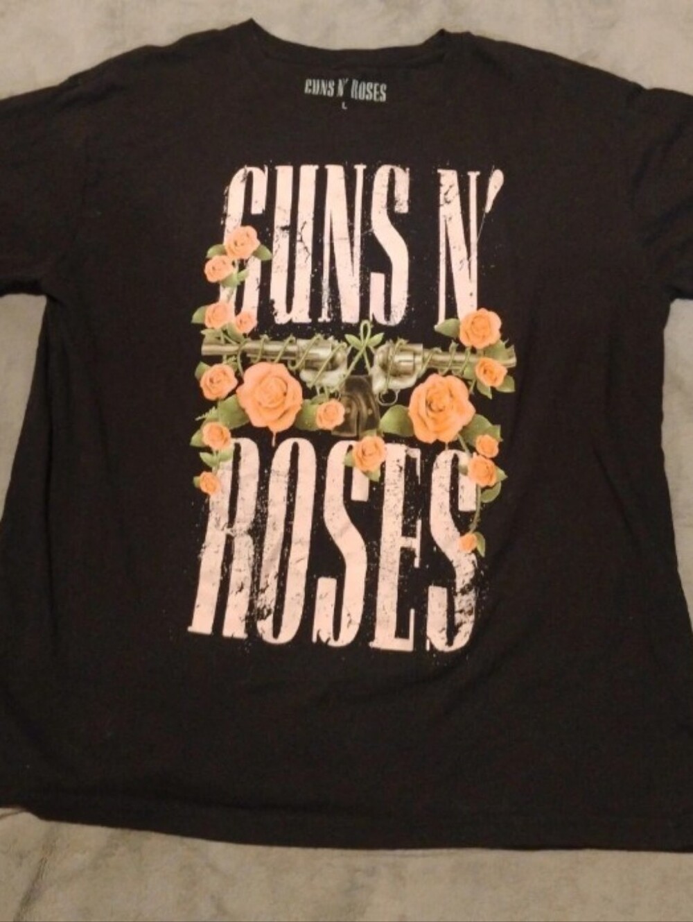 Guns N’ Roses Classic Distressed Logo Band Tee - Size L